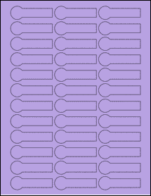 Sheet of 2.375" x 0.75" True Purple labels