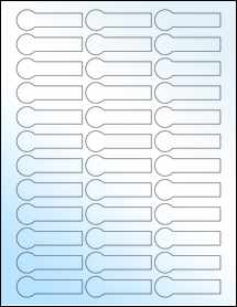 Sheet of 2.375" x 0.75" White Gloss Laser labels