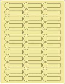 Sheet of 2.375" x 0.75" Pastel Yellow labels