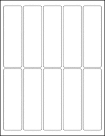 Sheet of 1.5" x 5"  labels