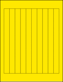 Sheet of 0.75" x 8.75" True Yellow labels