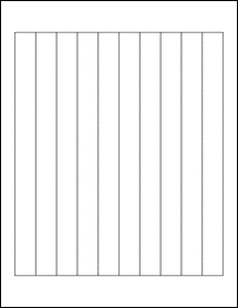 Sheet of 0.75" x 8.75" Weatherproof Gloss Inkjet labels