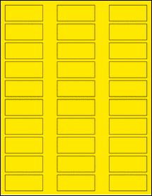 Sheet of 2.125" x 0.90625" True Yellow labels