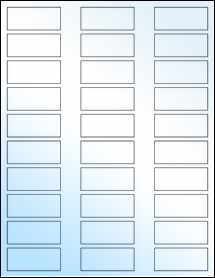 Sheet of 2.125" x 0.90625" White Gloss Laser labels