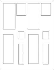 Sheet of 1.91" x 4.125"  labels