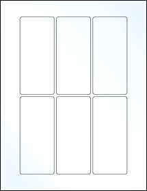 Sheet of 2" x 4.5" Clear Gloss Laser labels