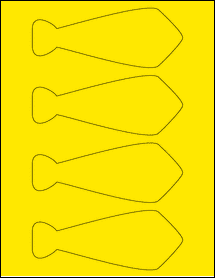 Sheet of 6" x 2.375" True Yellow labels
