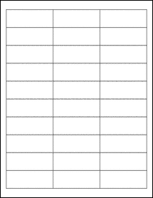 Sheet of 2.625" x 1" 100% Recycled White labels
