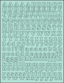 Sheet of 0.6903" x 0.5786" Pastel Green labels