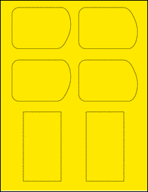 Sheet of 2.188" x 4" True Yellow labels