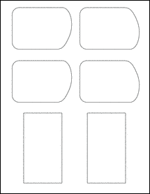 Sheet of 2.188" x 4" Aggressive White Matte labels