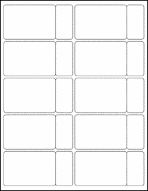 Sheet of 4" x 2" Removable White Matte labels