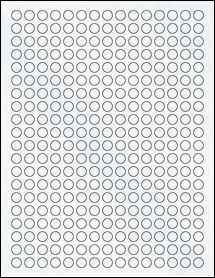 Sheet of 0.3937" Circle Clear Matte Inkjet labels