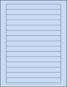 Sheet of 7" x 0.6689" Pastel Blue labels