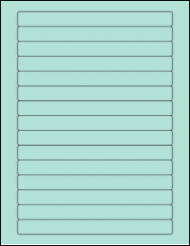 Sheet of 7" x 0.6689" Pastel Green labels