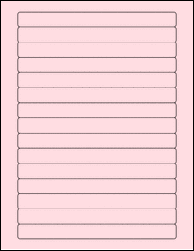 Sheet of 7" x 0.6689" Pastel Pink labels