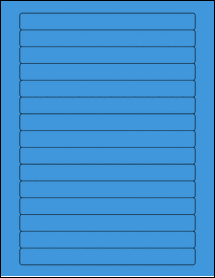 Sheet of 7" x 0.6689" True Blue labels