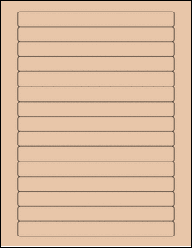 Sheet of 7" x 0.6689" Light Tan labels