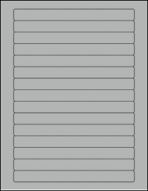 Sheet of 7" x 0.6689" True Gray labels