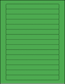 Sheet of 7" x 0.6689" True Green labels