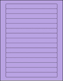 Sheet of 7" x 0.6689" True Purple labels