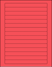 Sheet of 7" x 0.6689" True Red labels