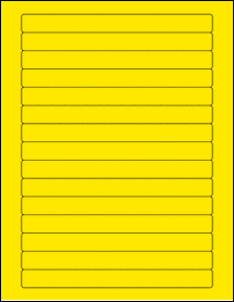 Sheet of 7" x 0.6689" True Yellow labels
