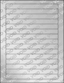 Sheet of 7" x 0.6689" Void Silver Polyester labels
