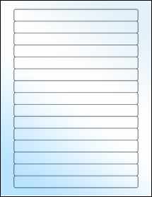 Sheet of 7" x 0.6689" White Gloss Laser labels
