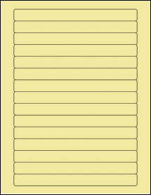 Sheet of 7" x 0.6689" Pastel Yellow labels