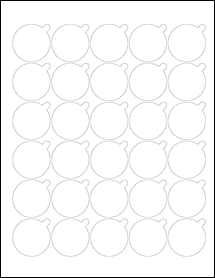 Sheet of 1.4992" x 1.4992"  labels
