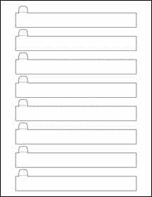 Sheet of 6.8125" x 1.18"  labels