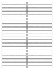 Sheet of 3.94" x 0.38" Removable White Matte labels