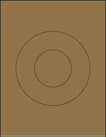 Sheet of 6" Circle Brown Kraft labels