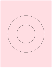 Sheet of 6" Circle Pastel Pink labels