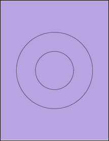 Sheet of 6" Circle True Purple labels