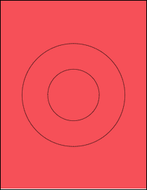 Sheet of 6" Circle True Red labels