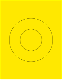 Sheet of 6" Circle True Yellow labels