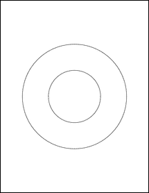 Sheet of 6" Circle Weatherproof Matte Inkjet labels