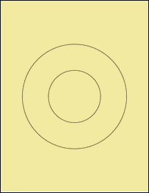 Sheet of 6" Circle Pastel Yellow labels