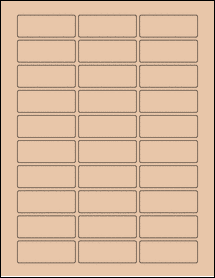 Sheet of 2.3125" x 0.875" Light Tan labels