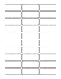 Sheet of 2.3125" x 0.875" Removable White Matte labels