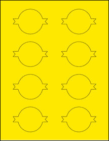 Sheet of 2.7185" x 1.9581" True Yellow labels