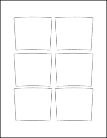 Sheet of 3.0442" x 2.6566" Standard White Matte labels