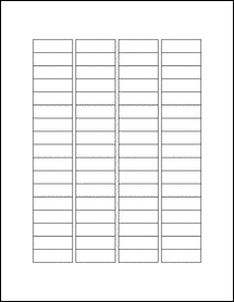 Sheet of 1.445" x 0.481" Weatherproof Matte Inkjet labels