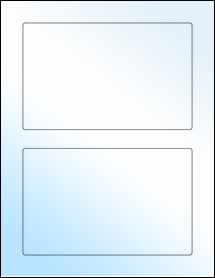 Sheet of 6.75" x 4.25" White Gloss Laser labels