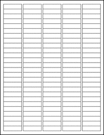 Sheet of 1.5" x 0.4" 100% Recycled White labels