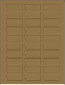 Sheet of 2.17" x 0.8534" Brown Kraft labels