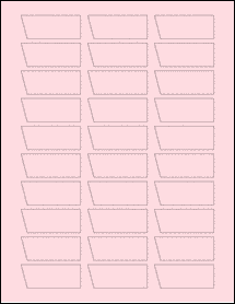 Sheet of 2.17" x 0.8534" Pastel Pink labels