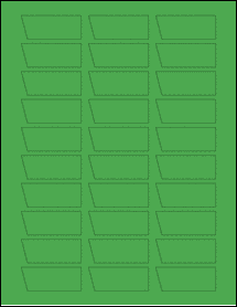 Sheet of 2.17" x 0.8534" True Green labels